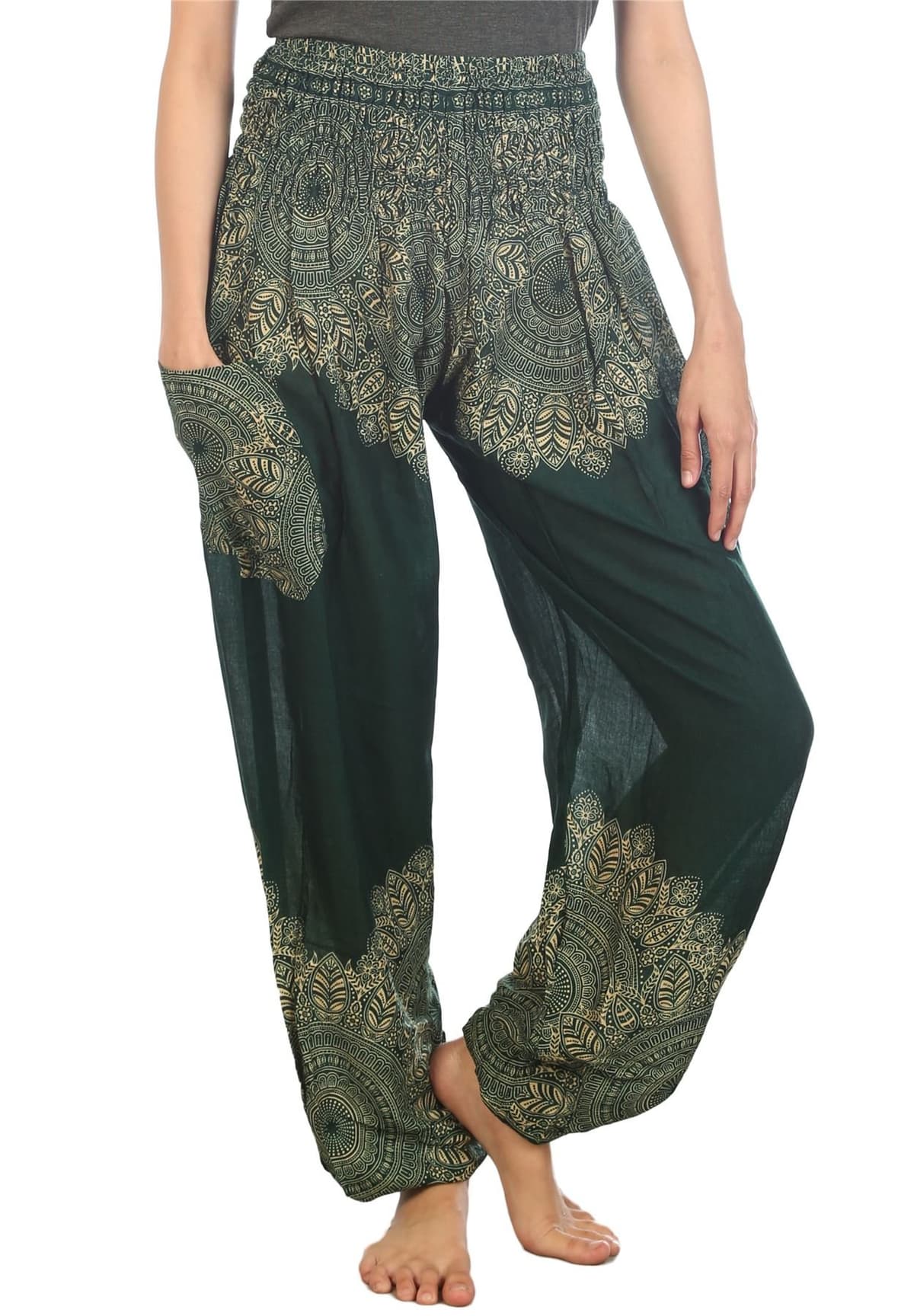 Lofbaz Harem Pants for Women Yoga Boho Hippie Clothing Womens Palazzo Bohemian Pajama Trousers Beach Indian Gypsy Genie Clothes