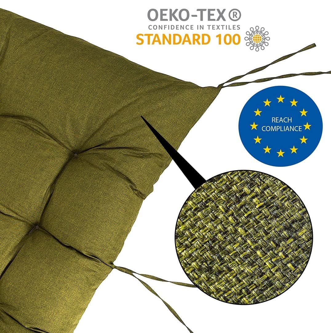 Pallet Cushions, Pallet Cushion, Cushions for Pallet Sofas Seat, Back or Set (Seat 120 x 60 + Backrest 120 x 60) Lime) — view 4