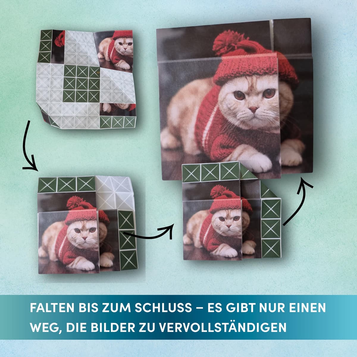 Foldology – El Calendario de adviento de Rompecabezas de Origami. Varios Rompecabezas Plegables únicos para Cada día de Adviento. Calendario de Adviento para Mentes Brillantes y Manos hábiles. Ideal — view 5