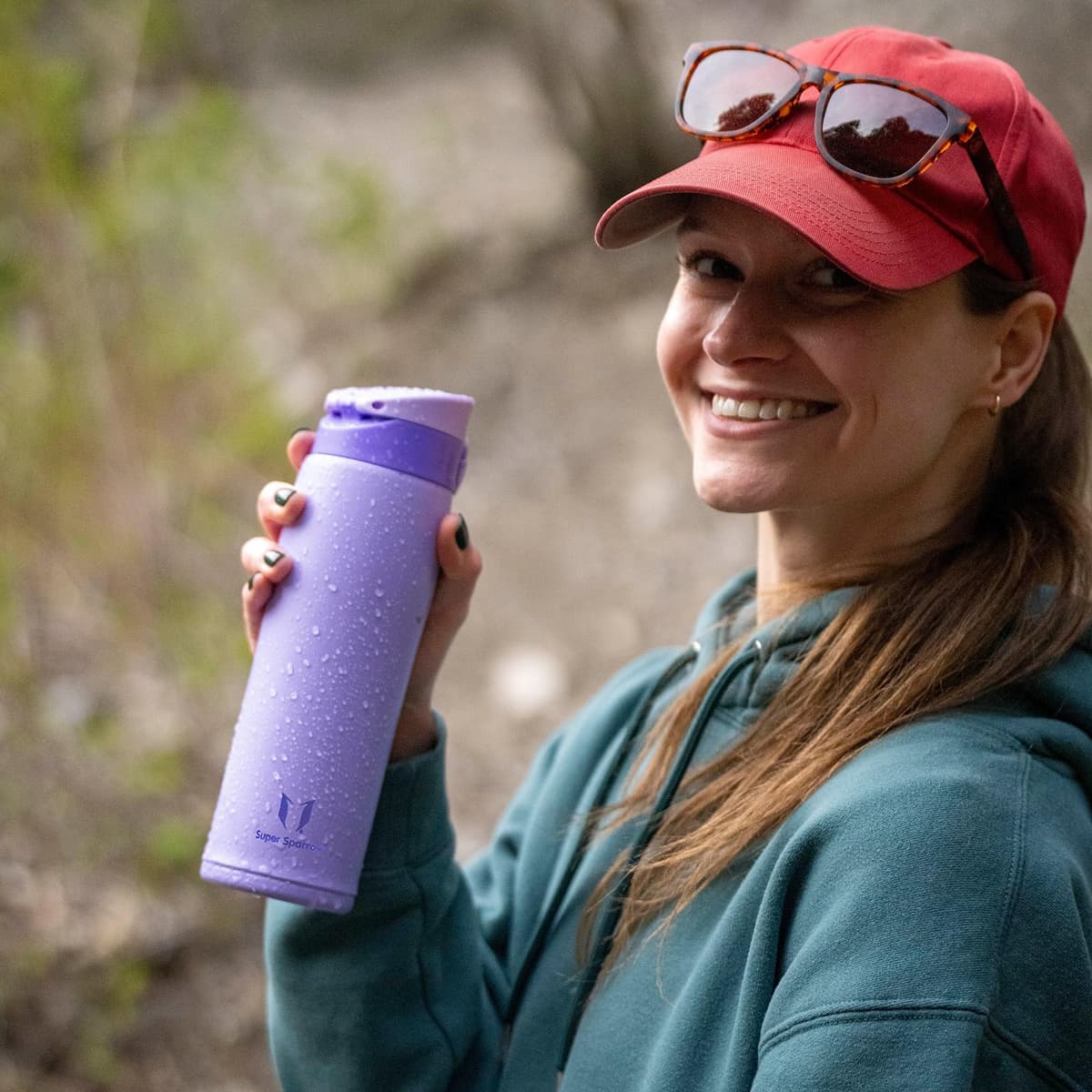 Super Sparrow Insulated Water Bottle - Travel Mug - 500ml, 750ml，950ml - Stainless Steel Water Bottles - BPA Free - Leakproof Metal Bottles - Includes 2 Lids, Straw Lid & Spout Lid — view 6
