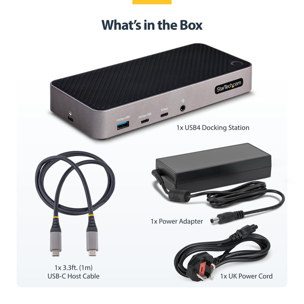 StarTech.com USB-C Triple Monitor Docking Station for MacBook Pro / Air M1 M2 M3 M4 & Windows, Universal 4K HDMI DP Dock, Thunderbolt Compatible, 100W Laptop Charging (116U-USBC-DOCK) — view 7