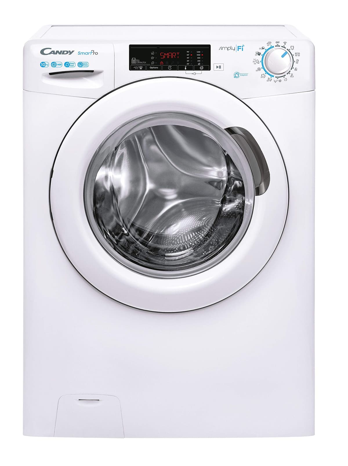 Candy Smart CS 14102DE/1-S, Lavadora 10 KG, 1400 RPM, Pantalla Digital y Mando, Tecnología NFC, Asistente de Voz, 15 Ciclos, 5 Rápidos, Planchado Fácil, Inicio Diferido 24H, Detector KG, 81 DB, Blanco — view 7