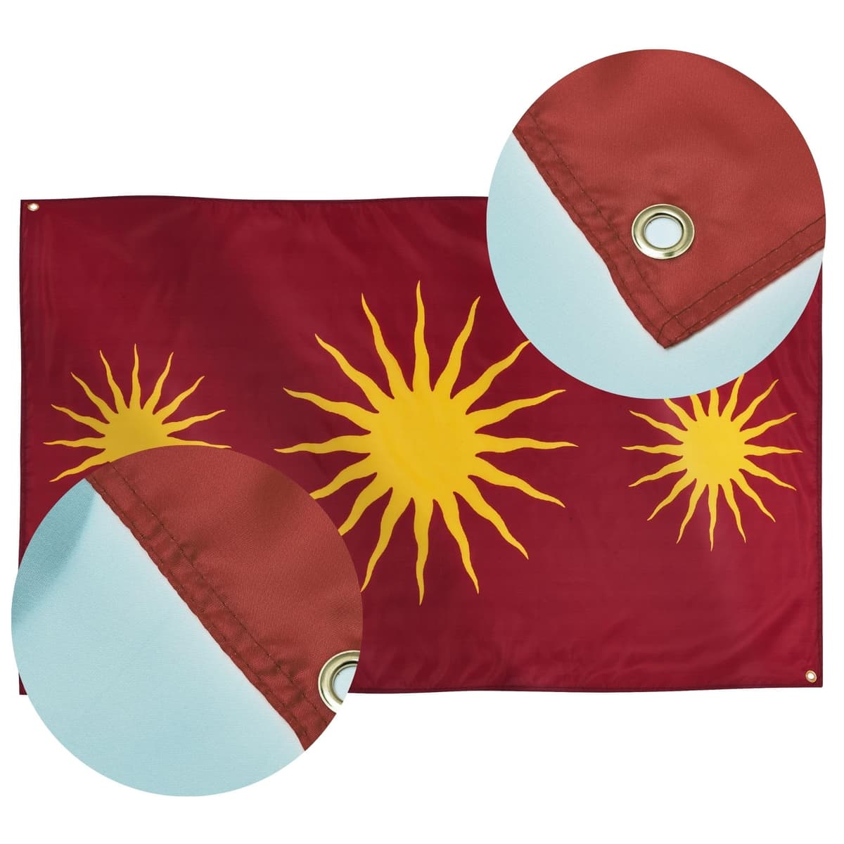 Runesol Cornwall Flag - 91x152cm, 3ft x 5ft, Cornish Flag, 4 Grommets, Eyelet in Every Corner, Premium Quality, Inside & Outside Use, Vivid Colours — view 38