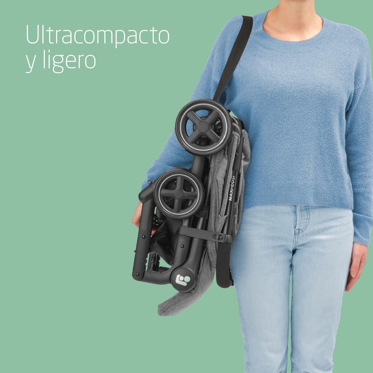 Maxi-Cosi Lara2, Silla de Paseo Ligera, 0-4 años, 0-22 kg, Silla Paseo Bebe Compacta, 3 Reclinaciones, Reclinación Total, Plegado Automático, Bandolera, Select Grey — view 2