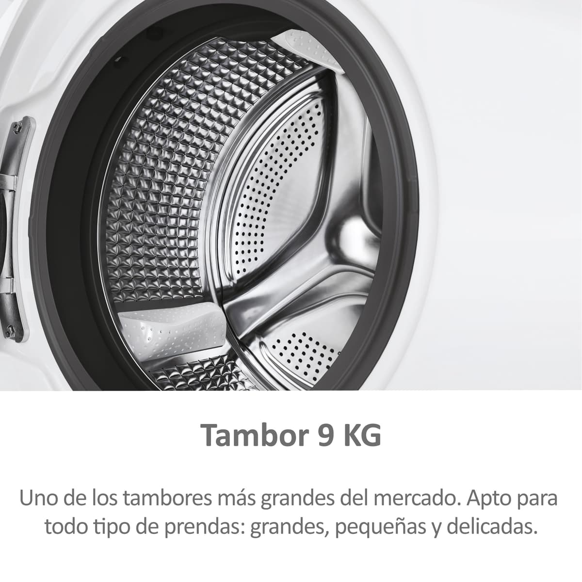 Haier I-Pro Series 5 HW90-B14959EU1IB- Lavadora Carga Frontal 9KG, Función Vapor, Motor Direct Motion, Tratamiento Antibacterias, 1400 RPM, Fin Diferido, Detector Automático de KG, 12 Programas,Blanco — view 5