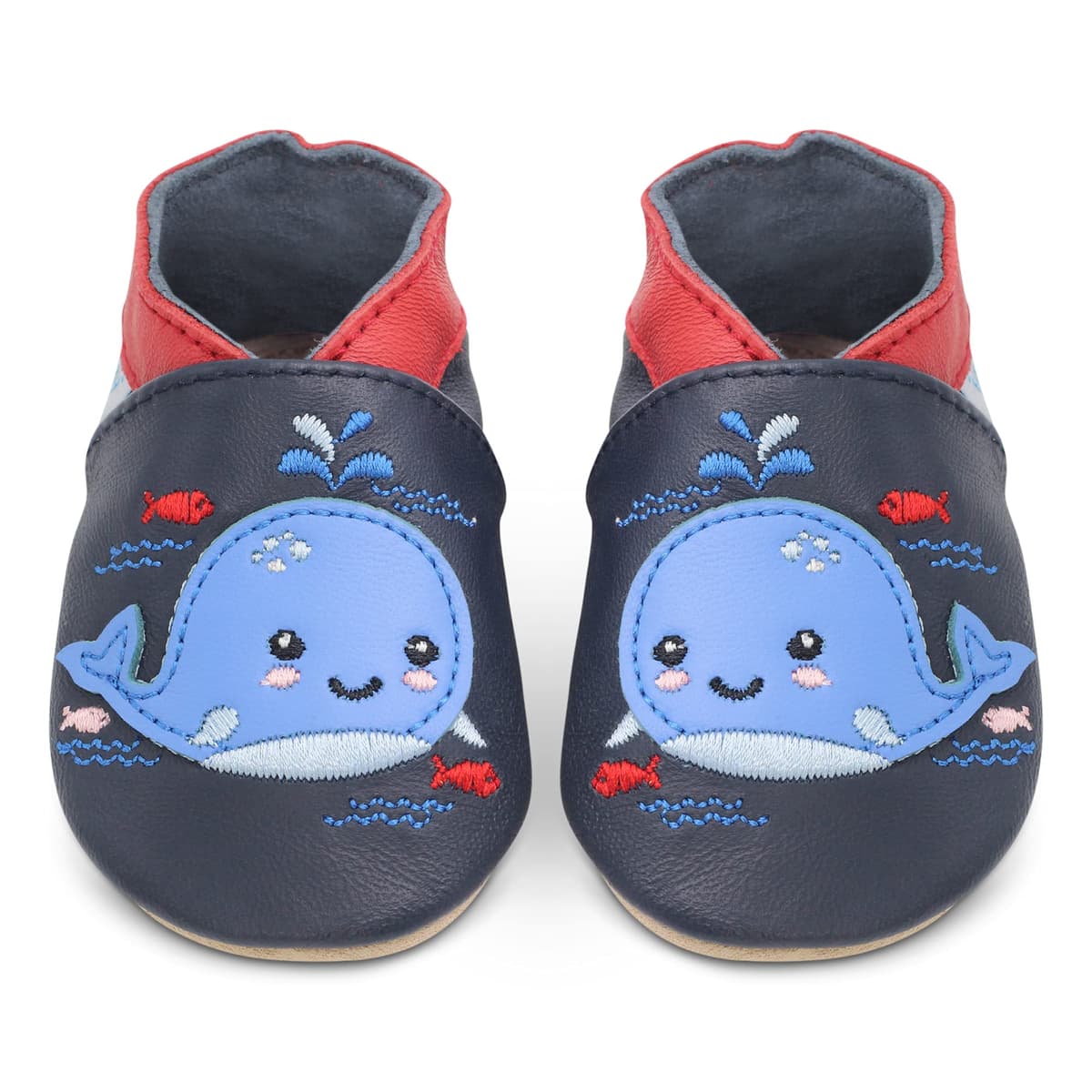 Dotty Fish Unisex Soft Leather Shoes, Unisex Baby First Walker Shoe — view 4