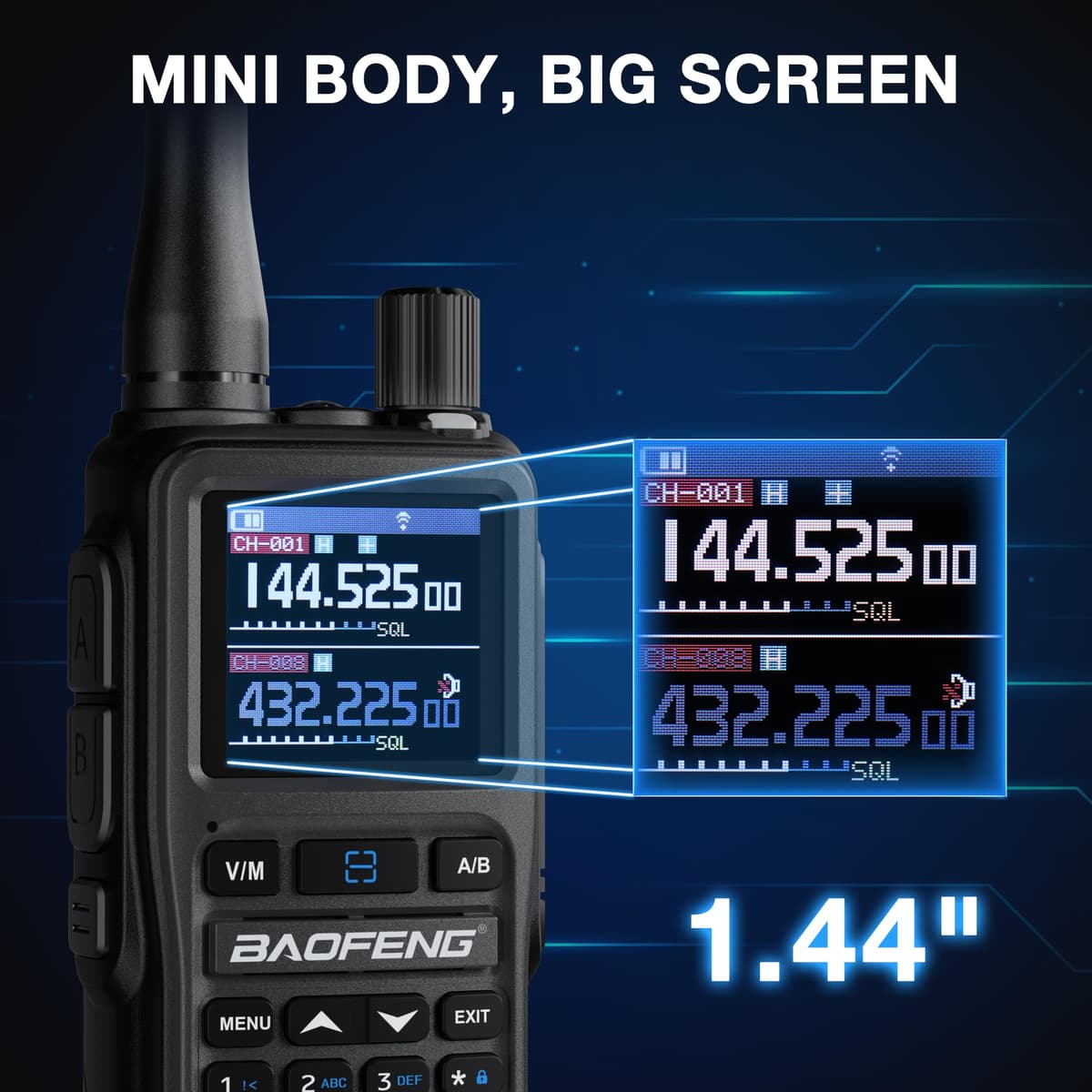 BAOFENG GT-5R Mini Dual Band Handheld Ham Radio, Wireless APP Programming, Dual PTT, USB-C Charging, 999CH, NOAA FM Aviation Reception, Pocket Walkie Talkie for Outdoor, Emergency, Backup [2Packs] — view 4