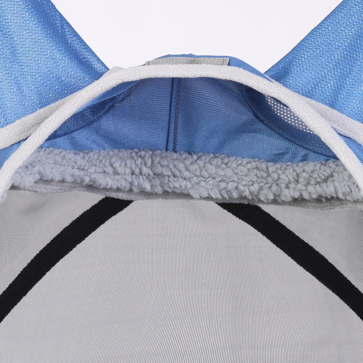 Harrison Howard CareMaster Pro Luminous Fine Mesh UV-proof Fleece Padding Fly Mask Half Face Aquamarine (M; Cob) — view 3