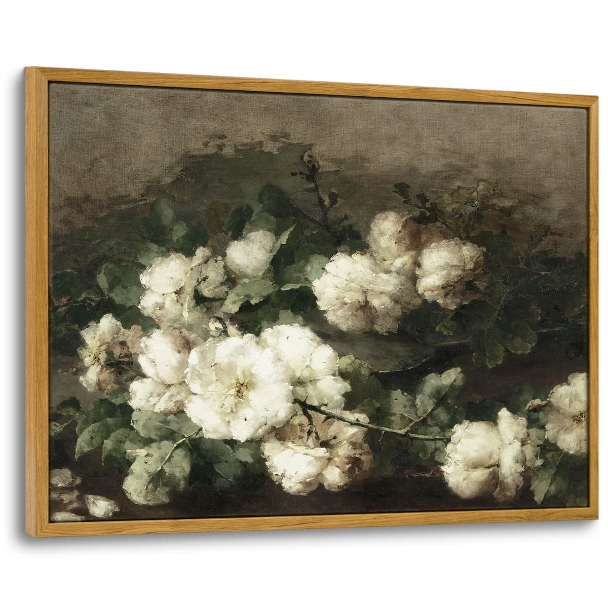 InSimSea Framed Canvas Wall Art, Meadow with Flowers Painting, Landscape for Living Room, Bedroom, Home, Bathroom Decor, 8x10 — view 190