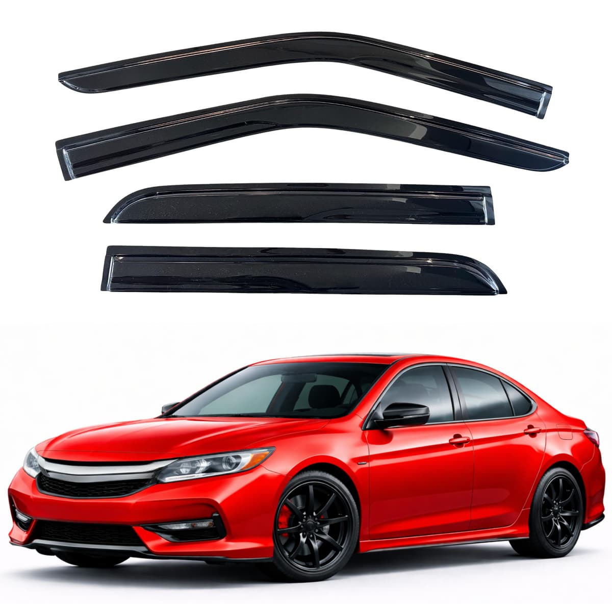 KPY Rain Guards Fit for 2006-2013 Lexus IS250 IS350, Out-Channel Window Visors Vent Wind Deflectors 4PC, Car Accessories for 06-13 Lexus is Series — view 225