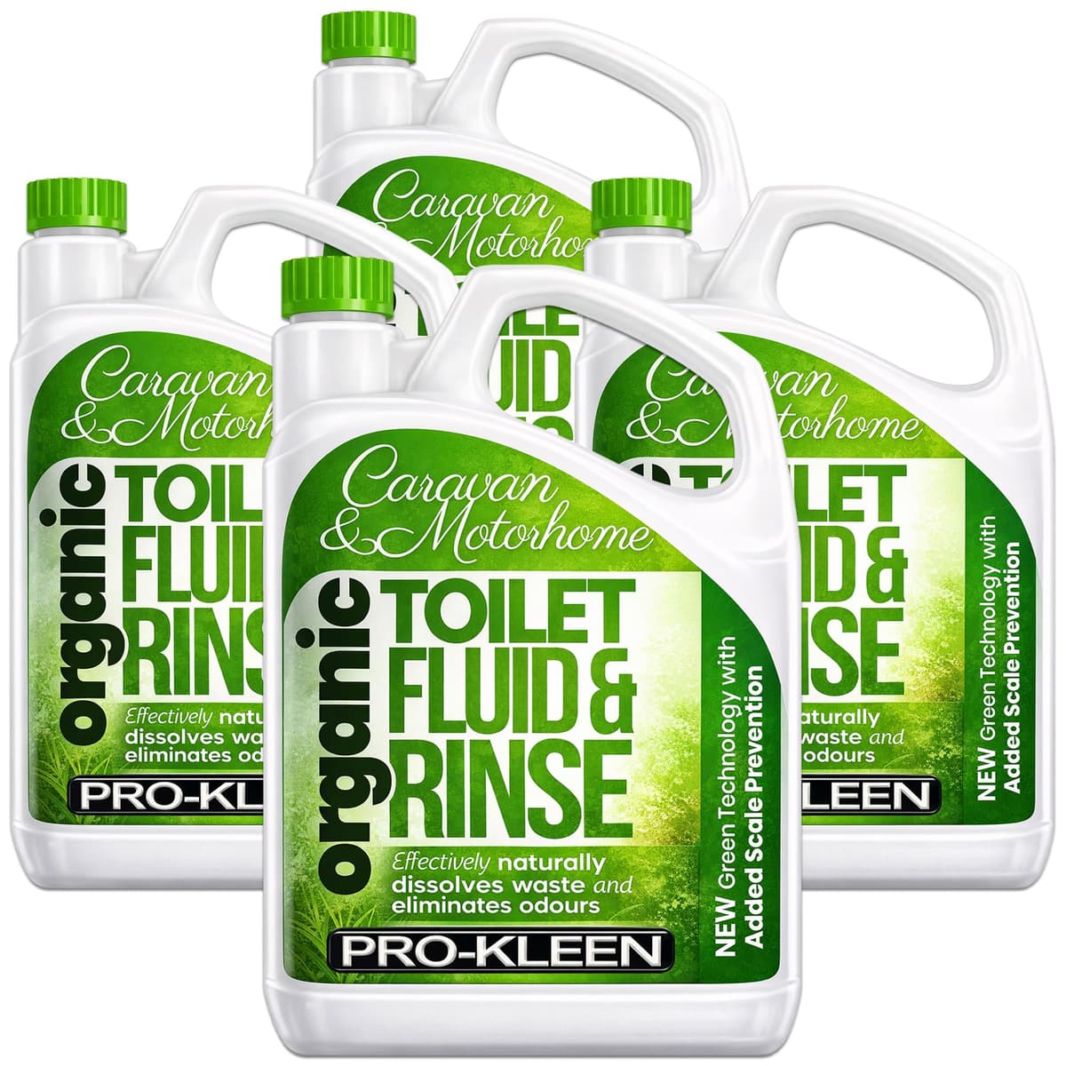 Pro-Kleen Organic Caravan Toilet Chemical Fluid Rinse Green Solution Cleaner 2L for Caravan and Motorhomes - Eco-Friendly, Formaldehyde Free - 2 Litres — view 6