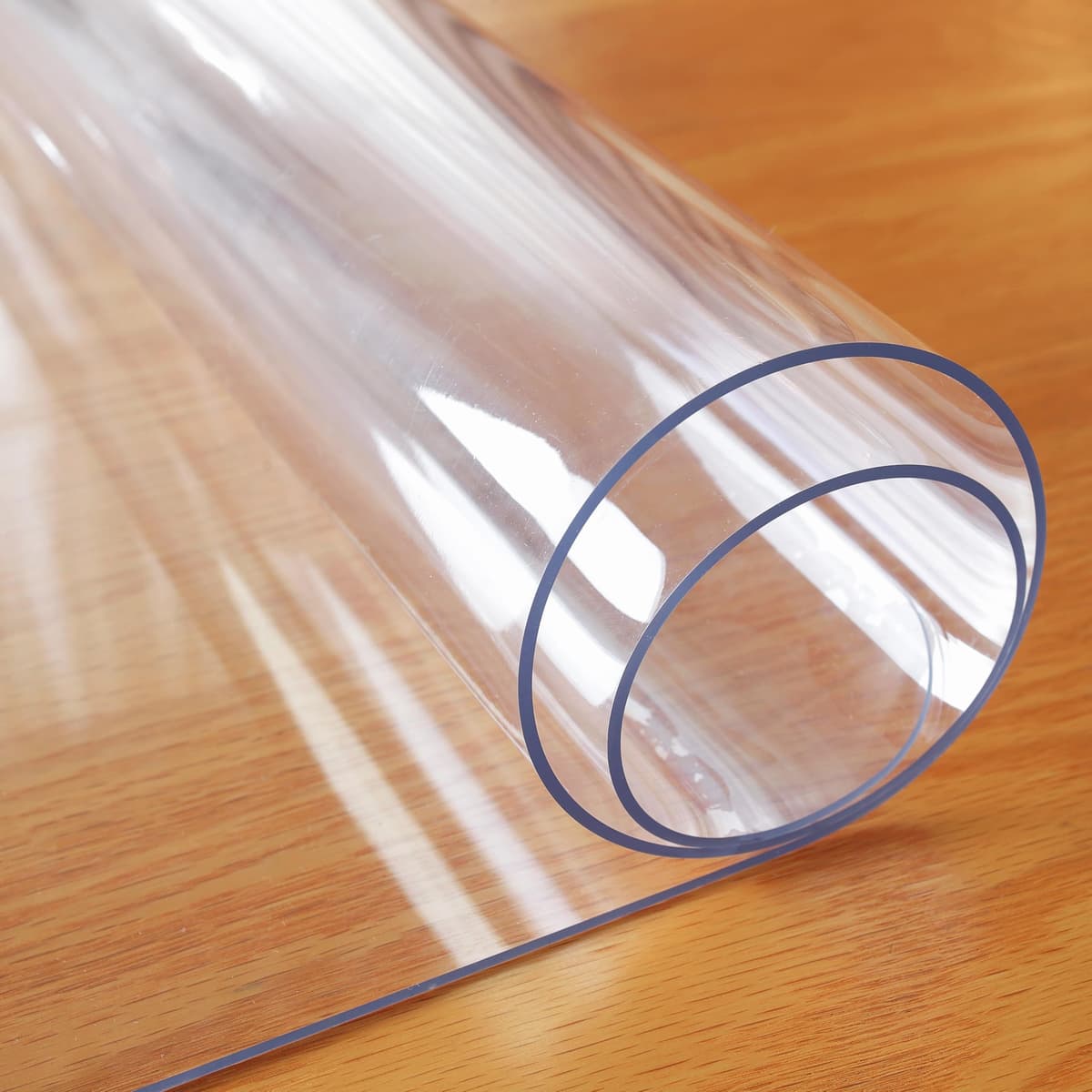 OstepDecor Clear Table Protector 36 x 60 Inch, 1.5mm Thick Plastic Table Cover, Waterproof PVC Clear Table Cover Protector, Desk Mat Writing Desk Pad for Desktop, Coffee & Dining Room Tabletop — view 8