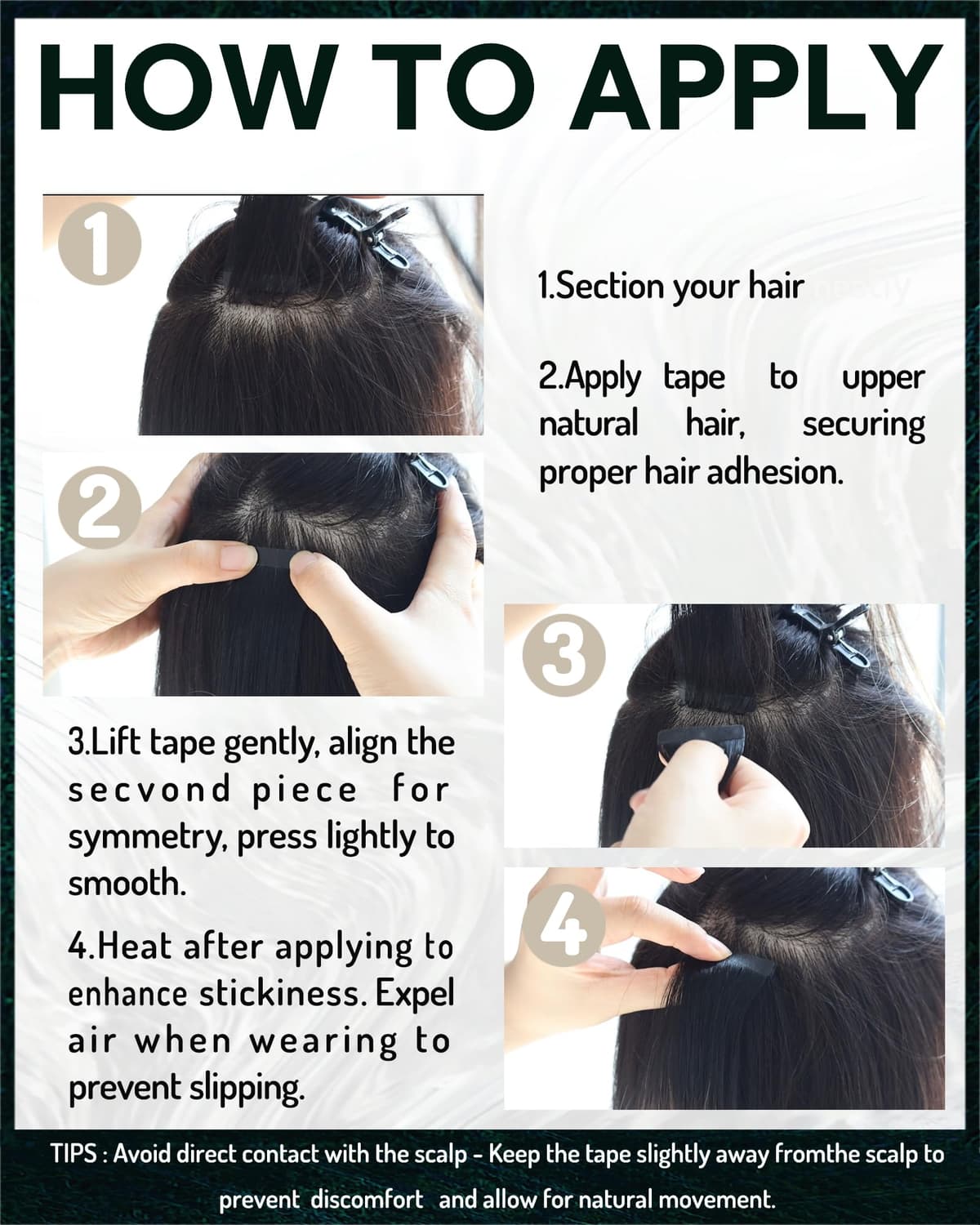 RUNATURE Blonde Tape Hair Extensions Real Human Hair Tape in Hair Extensions Human Hair Invisible Tapes Remy Straight White Blonde Hair 20pcs 50g 18 Inch #800 — view 5