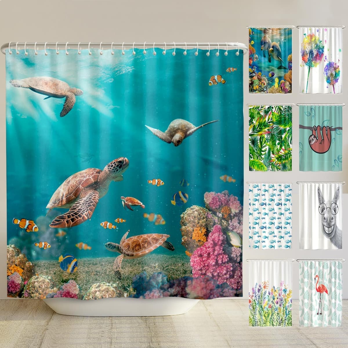 arteneur® - Cortina de Ducha 180x200 - Cortina de Baño Antimoho de Tela, Impermeable, Lavable y Opaco con Dobladillo Ponderado y Anillas (Tabla Periódica Española) — view 45