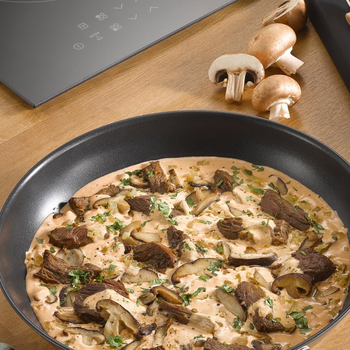 Tefal Duetto - Juego de Sartenes de 20/24/28 cm, Apto inducción, antiadherente, revestimiento titanio, Thermo-signal, apto lavavajillas y horno, acero inoxidable — view 7