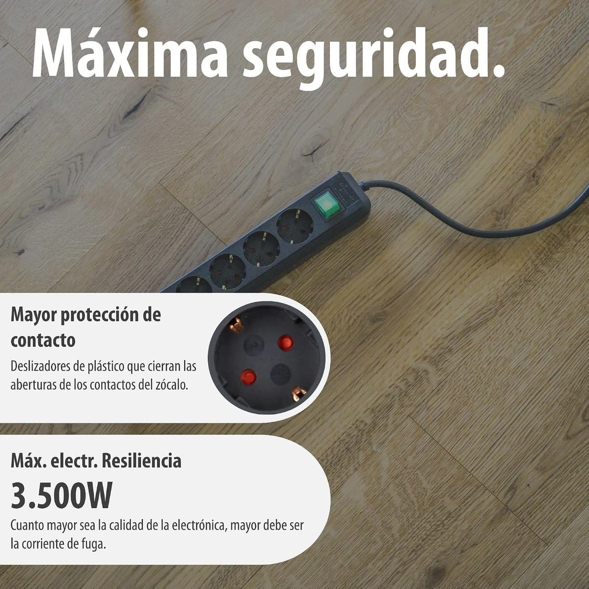 Brennenstuhl Set Eco-Line de 2 Unidades, Regleta de 6 Tomas (múltiples Tomas con Contacto de protección, Mayor protección con — view 4