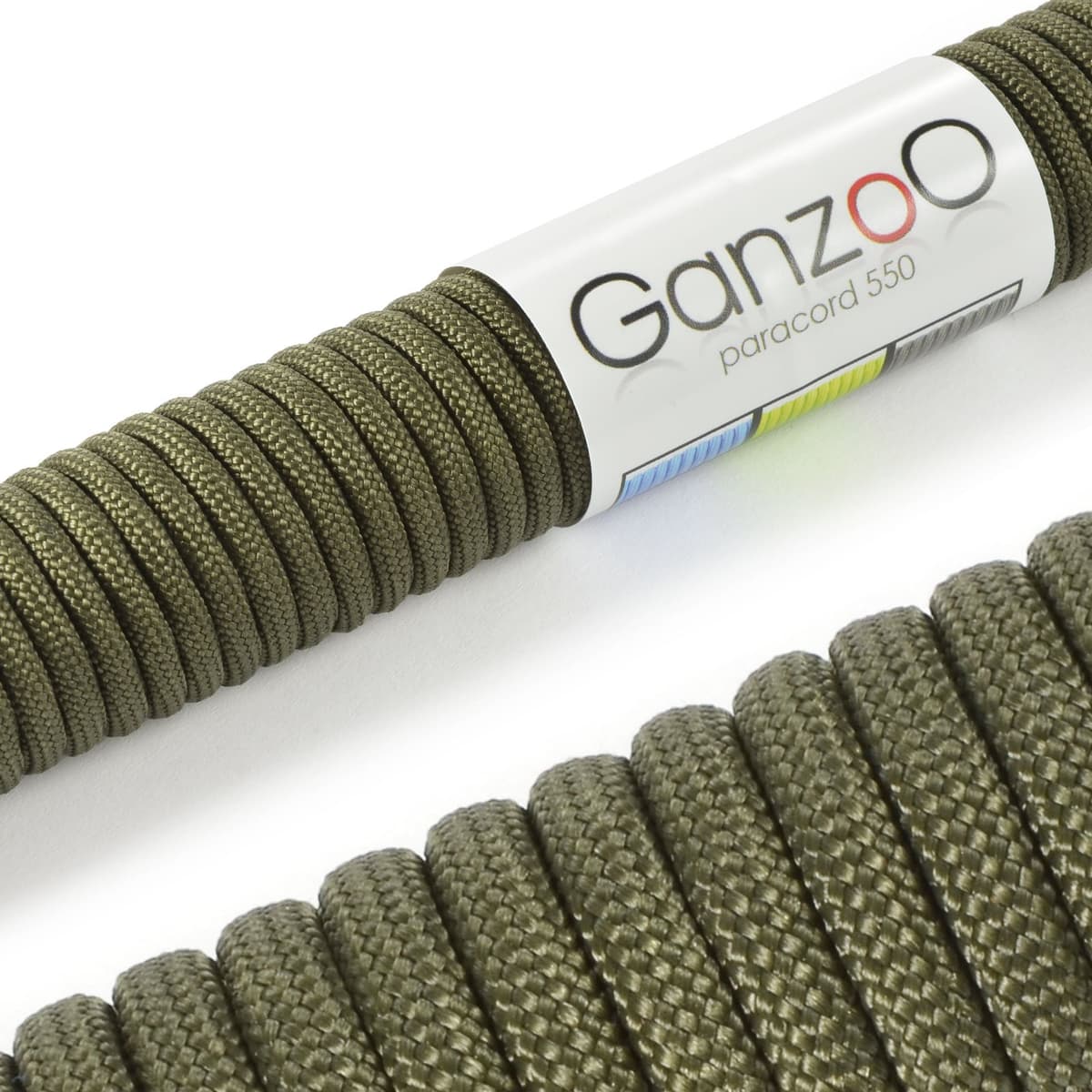 Ganzoo Paracord 550, Cuerda de 4 mm, 30 Metros, Poliéster, Tipo 3-7 Hilos Interiores, Correa de Perro Collar Pulsera, Camping Supervivencia y Cuerda Multiusos, Verde Oscuro — view 80