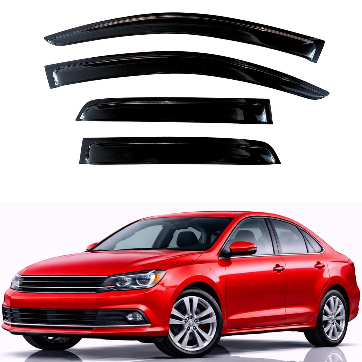 KPY Rain Guards Fit for 2006-2013 Lexus IS250 IS350, Out-Channel Window Visors Vent Wind Deflectors 4PC, Car Accessories for 06-13 Lexus is Series — view 155