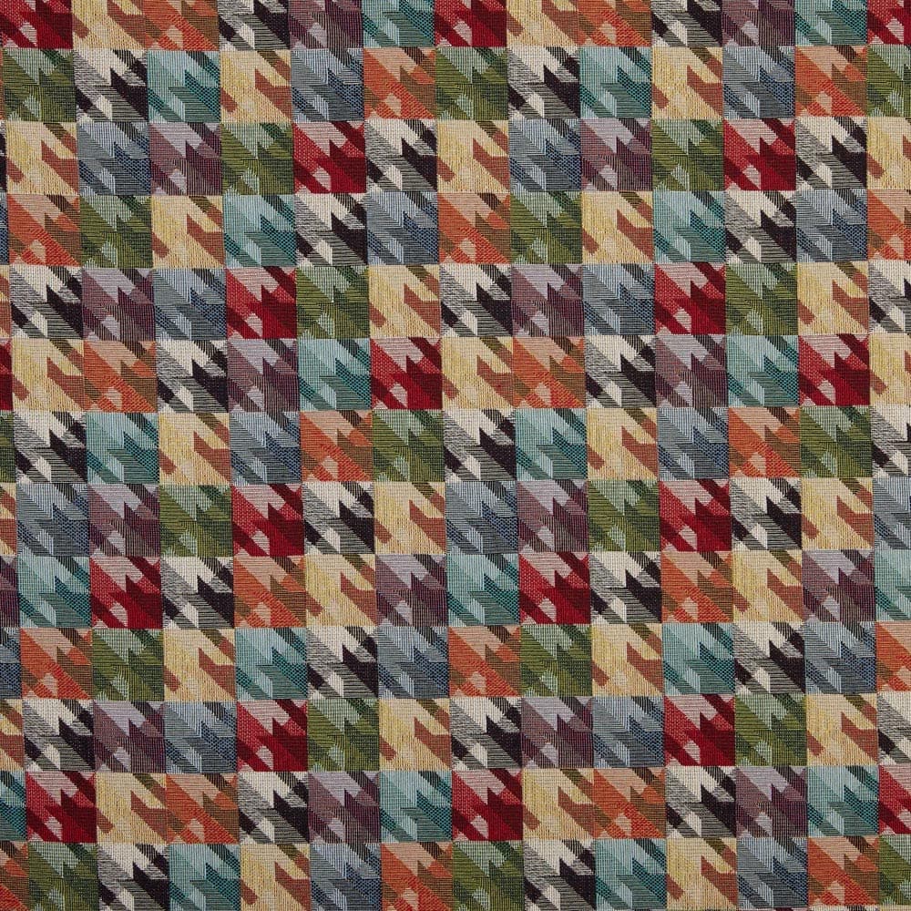 Kt KILOtela - Tela Tapicería, Jacquard Gobelino, Tapizar Sillas, Cojines, Cabecero, Sofá, Bolsos, Resistente al Desgaste, Costura, 100 cm Largo x 280 cm Ancho, Geométrico, Multicolor, 1 metro — view 47