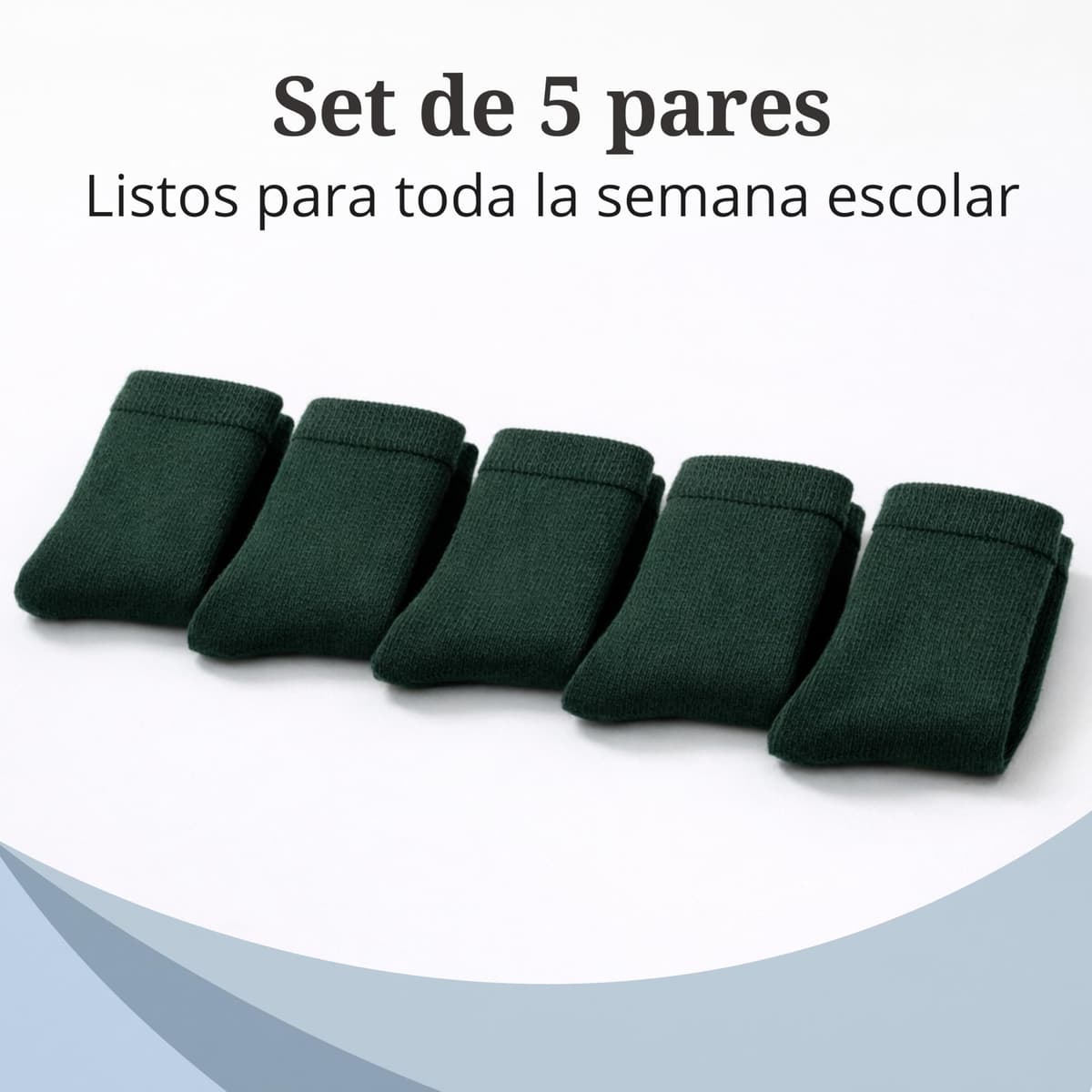 bisoo SET de 5 Pares de Calcetines Escolares de Algodon con Certificado Oeko-Tex para Uniforme Colegio - Elige tu Talla y Color — view 8