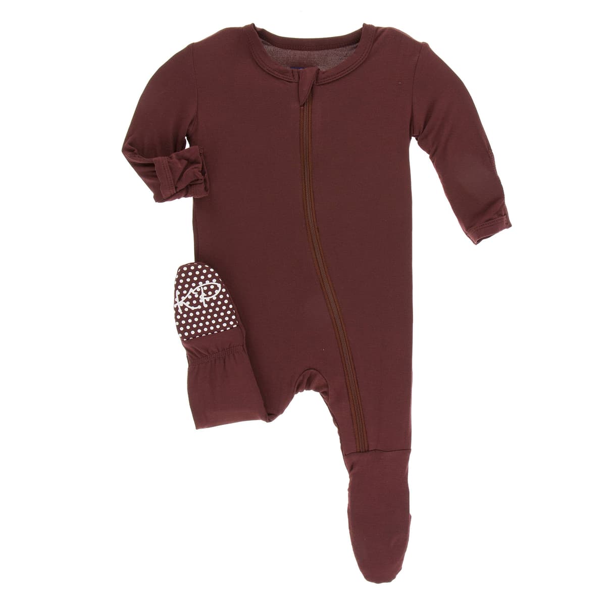 KicKee Pants Little Girls Basic Footie with Zipper - Lotus, 6-9 Months — view 18