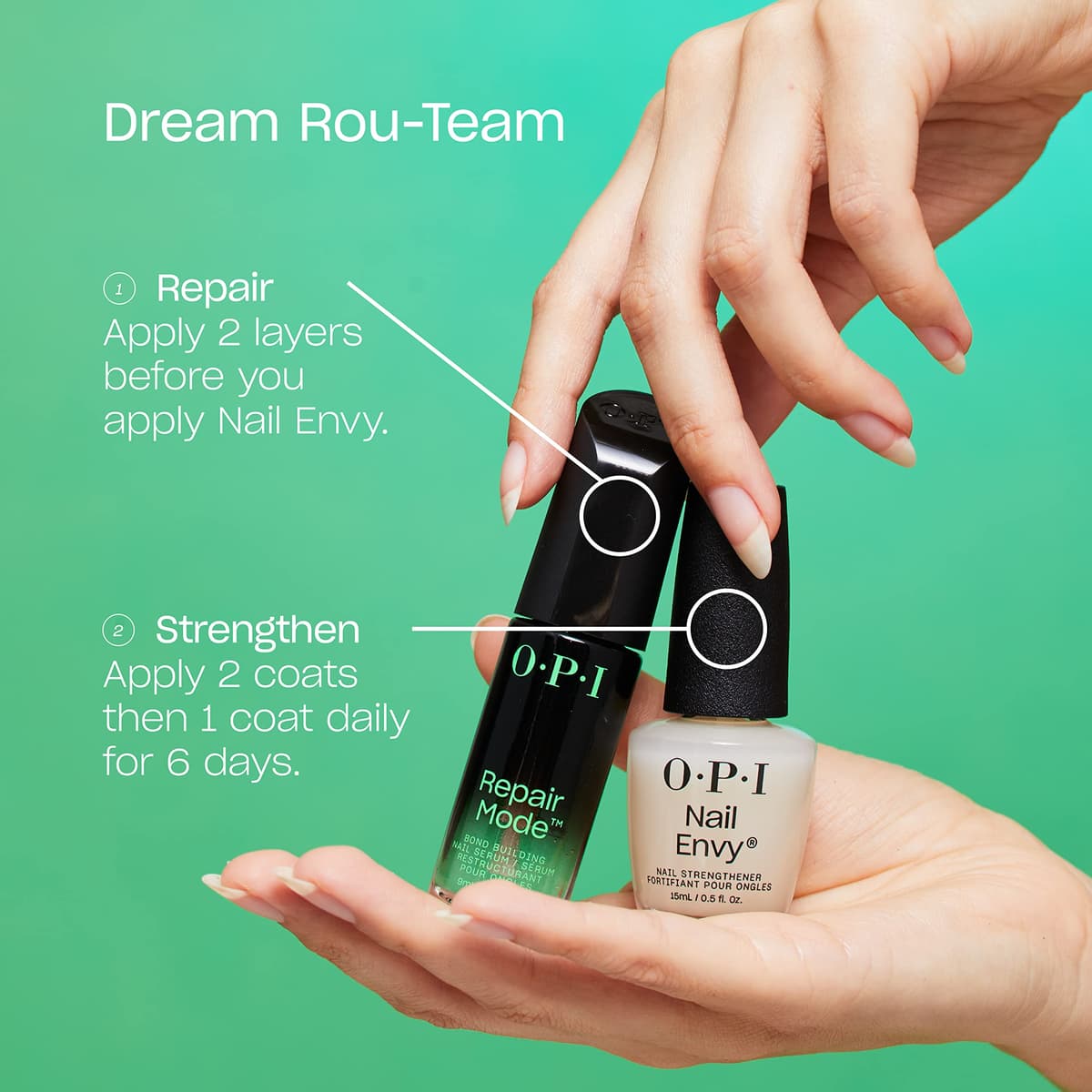 OPI Nail Envy Nail Strengthener, Clear & Opaque Crème Nail Polish Treatment with Vegan Formula to Strengthen Weak & Thin Nails (15ml) — view 6