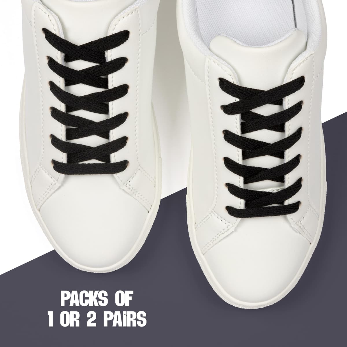 Kilter Flat Shoelaces 8mm Wide Trainers, Boots, Hi-Tops, Shoes, Football, Rugby, Gym, Running, Fashion — view 2