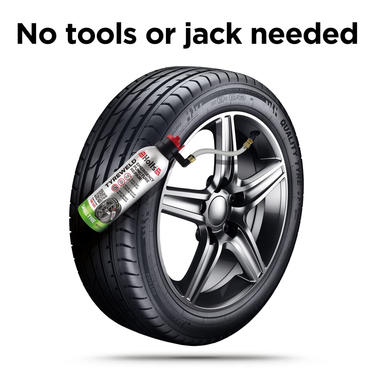 Holts Tyreweld Puncture Sealant Emergency Tyre Repair Foam Car Puncture Repair Kit Sealant, Quick & Easy Flat Tyre Foam, Drive Up To 100 Miles, No Tools Needed Unscented, 400ml , Pack of 1 — view 4