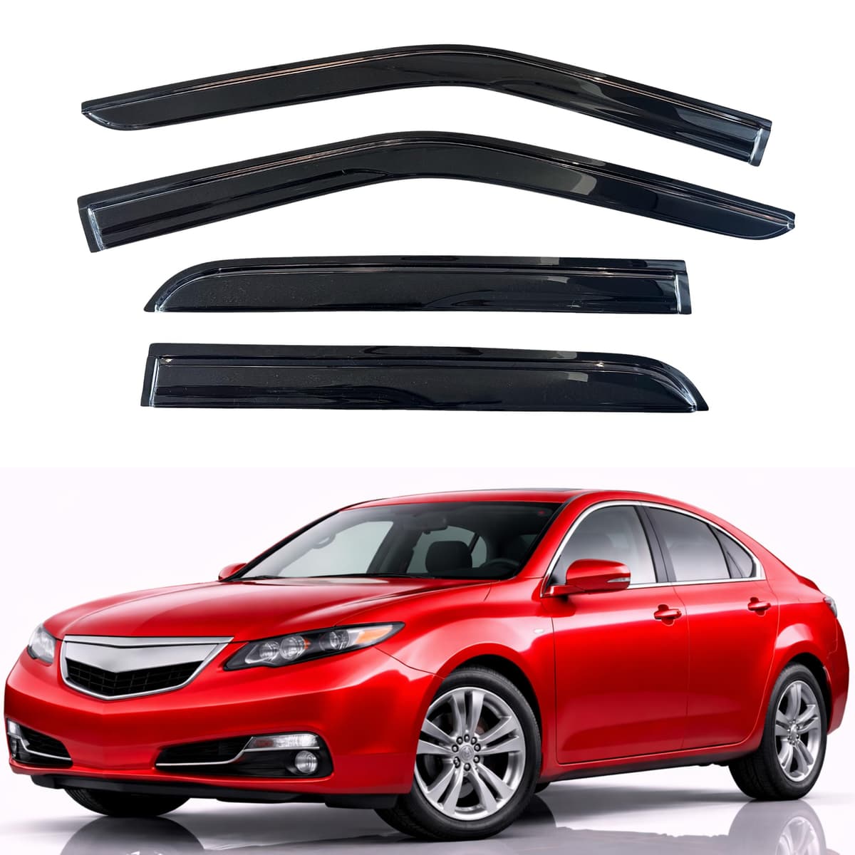 KPY Rain Guards Fit for 2006-2013 Lexus IS250 IS350, Out-Channel Window Visors Vent Wind Deflectors 4PC, Car Accessories for 06-13 Lexus is Series — view 308