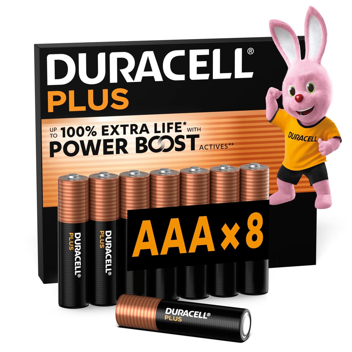 Duracell Plus 9V Batteries (4 Pack) - Alkaline - 100% Life Guaranteed - Reliability For Everyday Devices - 0% Plastic Packaging - 5-Year Storage - 6LR61 MN1604 — view 14