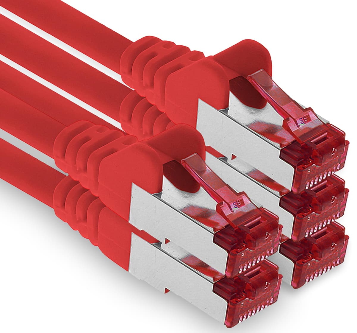 1aTTack.de - 1x 10m CAT6 patch cable S/FTP PIMF shielding CAT.6 RJ45 network cable Ethernet cable DSL LAN router switch modem patch panel - blue - 1 piece — view 26