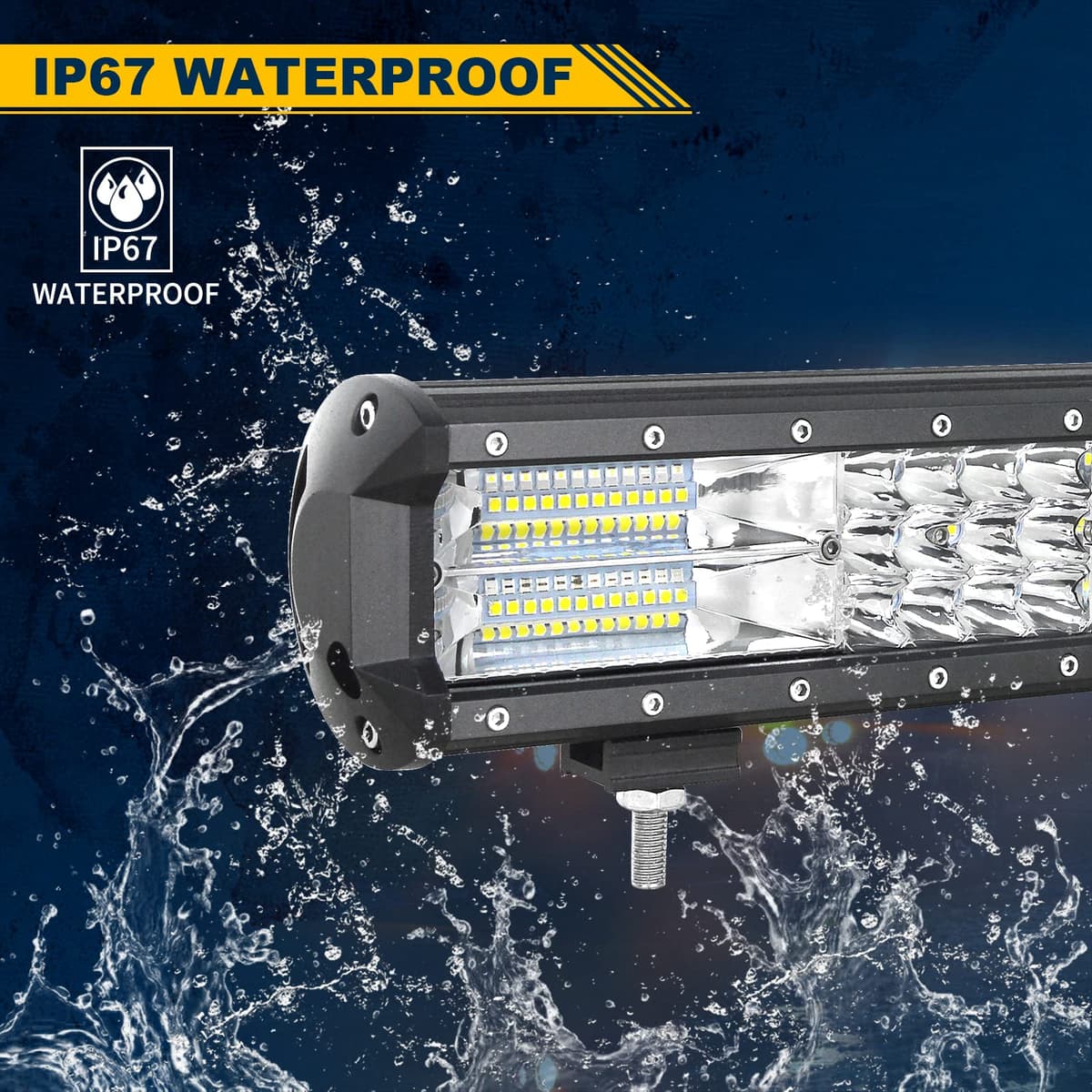 Willpower 15 Inch 216W Led Light Bar Spot Flood Combo Beam Led Bar 12V 24V Fog Work Lamps Driving Lights for 4x4 Offroad Truck Tractor Boat Car ATV UTV SUV — view 4