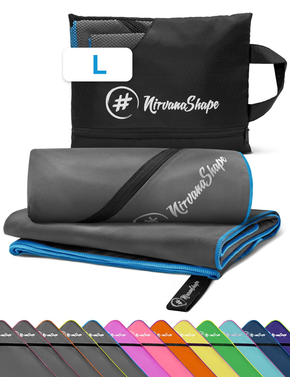 NirvanaShape Toallas de Microfibra | Absorbentes, Ligeras, de Secado rápido | Toallas de baño, Toalla de Viaje, Toallas Deportivas | Ideales para Viajar, IR al Gimnasio, la Playa, Practicar Yoga — view 28