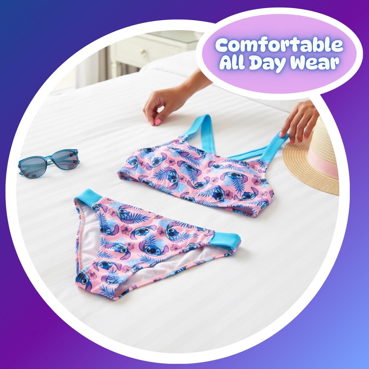 Disney Stitch Bikini para Niña, Bañador de Dos Piezas Verano Infantil Adolescentes, Tallas 6 a 12 Años — view 3