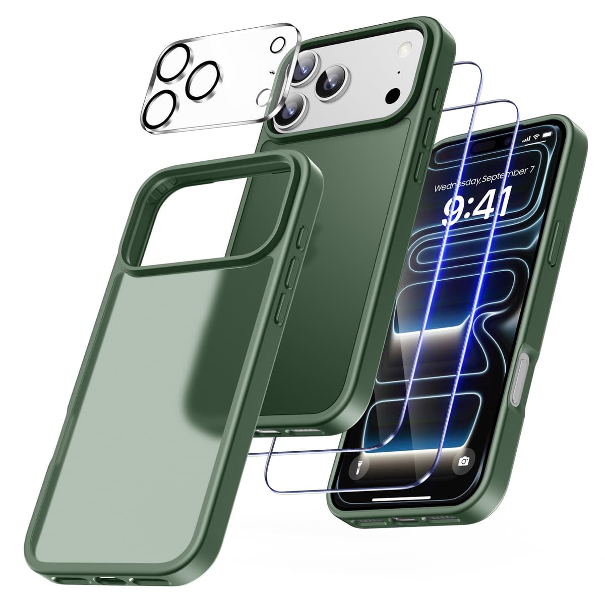 FLLAO 4 en 1 Funda para iPhone 15 con 2 Protector Pantalla y 1 Protector Lente Cámara, [Almohadilla de Aire integrada] Antigolpes Antiarañazos Carcasa 6,1 Pulgadas, Transparente — view 103