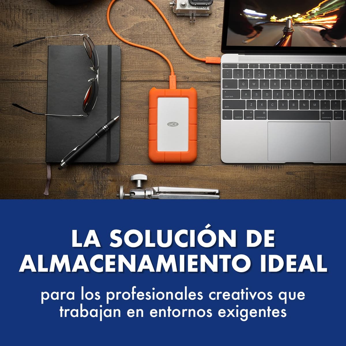 LaCie Rugged USB-C 2TB — antigolpes, USB‑C Disco duro externo portátil 2,5", para Mac y Windows — incluye Rescue Data Recovery — view 5