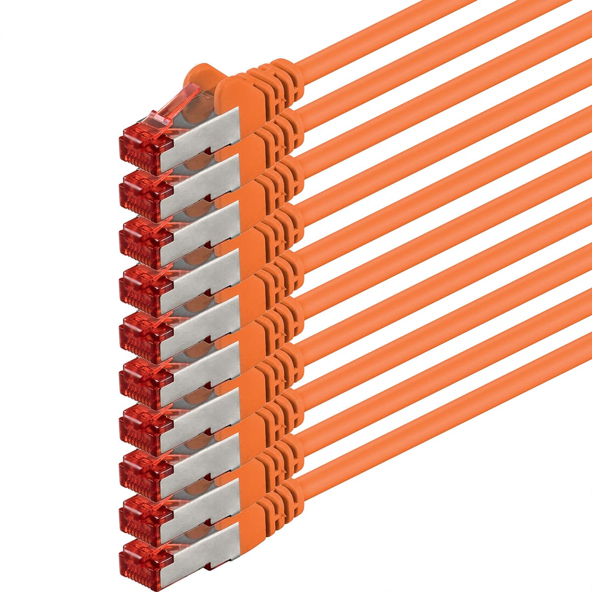 1aTTack - Cable de red SFTP PIMF con 2 conectores RJ45 de doble apantallamiento CAT 6 0 amarillo - 10 unidades 0,5m — view 33