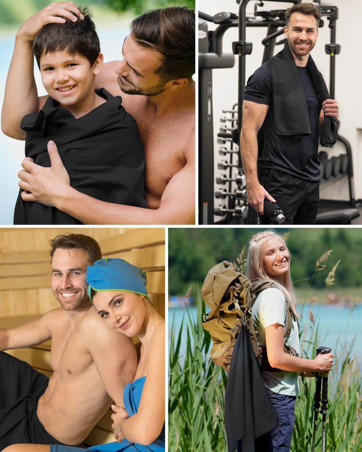 Fit-Flip Toalla Microfibra Gimnasio - compacta, Ultraligera y de Secado rápido – Toallas para Gym, Piscina, Viaje, Natacion y Playa Grande — view 5