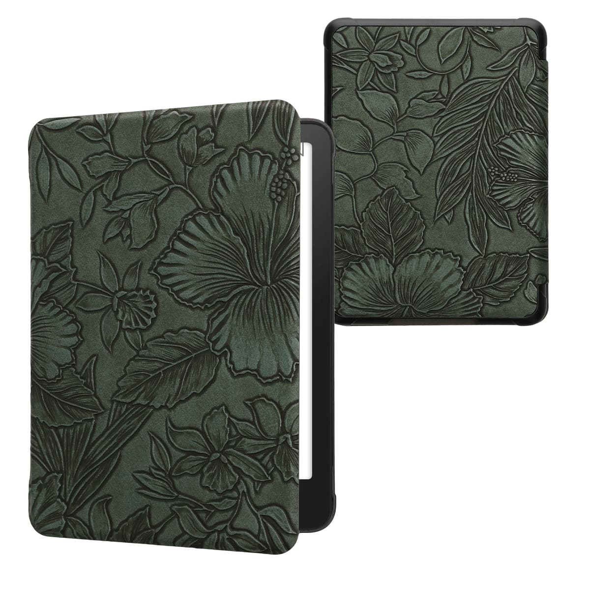 kwmobile Cover for Amazon Kindle Paperwhite (2024)/Colorsoft Case - eReader Cover with auto sleep funktion - Cosmic Nature with Blue/Grey/Black — view 14
