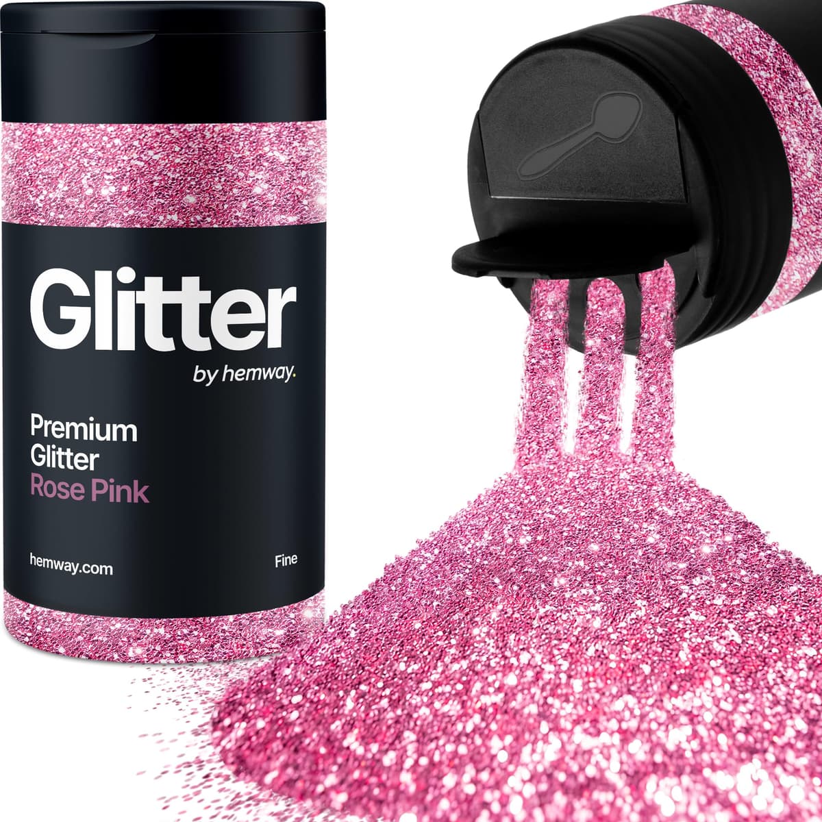 Light Rose Gold Glitter Shaker, 130g Ultrafine Glitter, Crafts 1/128" Metallic Flake Light Rose Gold Sequins, Resin & Epoxy Crafts, Decorating, Halloween, Christmas Nail, Face, Hemway — view 304