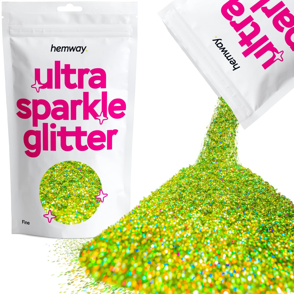 Hemway Ultra Sparkle Glitter Baby Pink Iridescent 100g Fine | Glitter for Arts & Craft, Makeup, Nail Art, Crafting, Card Making, Sparkle Decoration — view 13