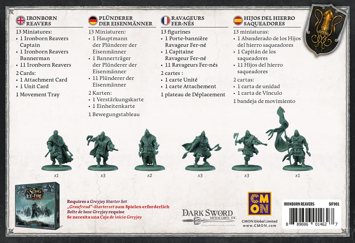 CMON EECMSI120 Canción de Hielo y Fuego - Hijos del Hierro Saqueadores - Juego de Miniaturas en Español — view 3