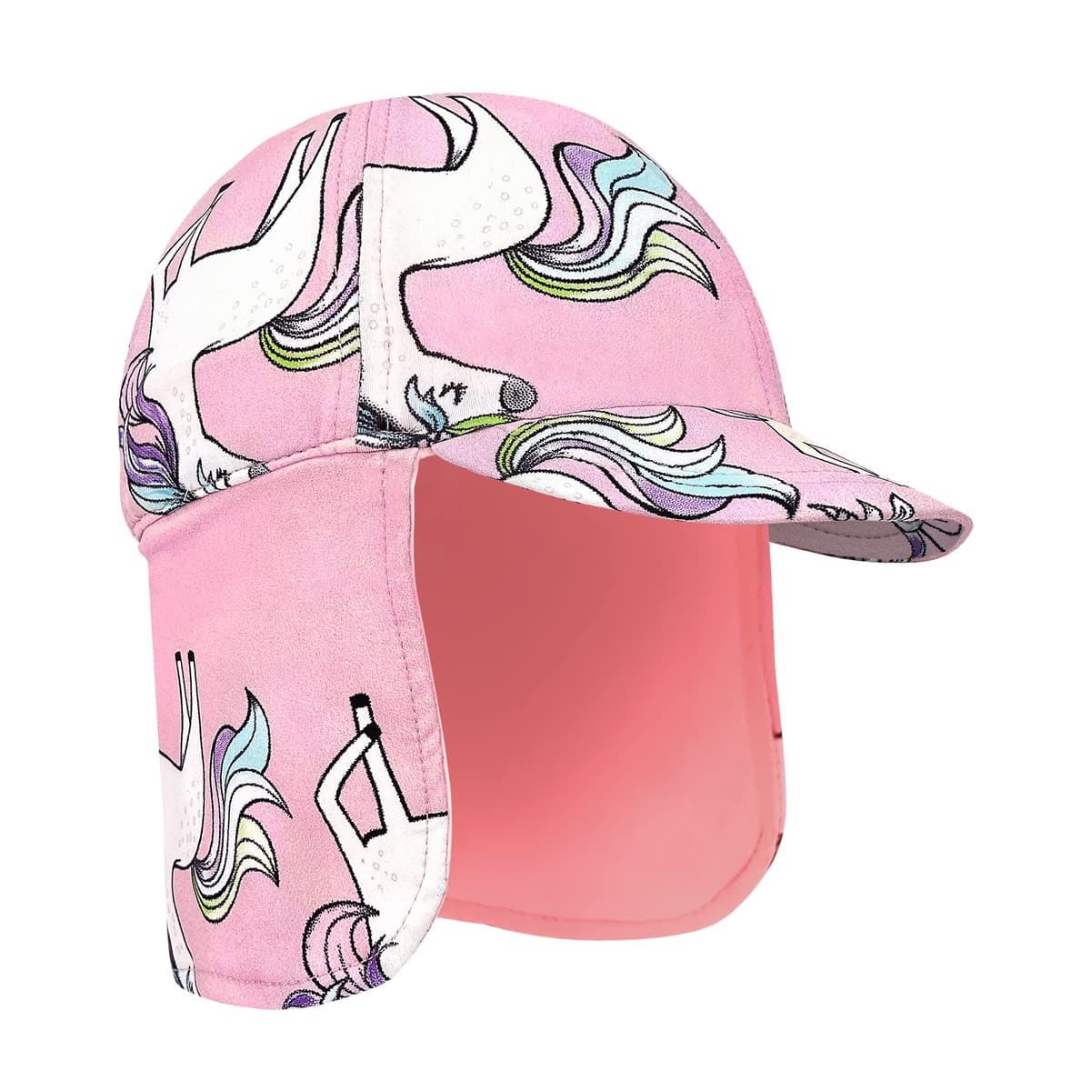 Gifts Treat Kids Legionnaires Hat, UPF 50+ Sun Protection Swim Cap Flap Hat for Kids, Quick Drying Boys Sun Hat with Neck Protection for Beach Seaside Pool — view 5