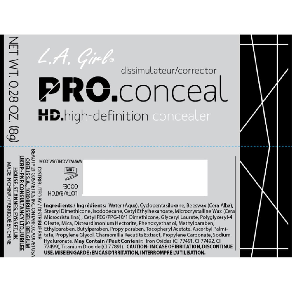 L.A. Girl - Corrector HD Pro Conceal | Cobertura completa | Aspecto natural | Minimiza líneas finas | Resistente | Larga duración, Light Yellow, 8 g — view 2