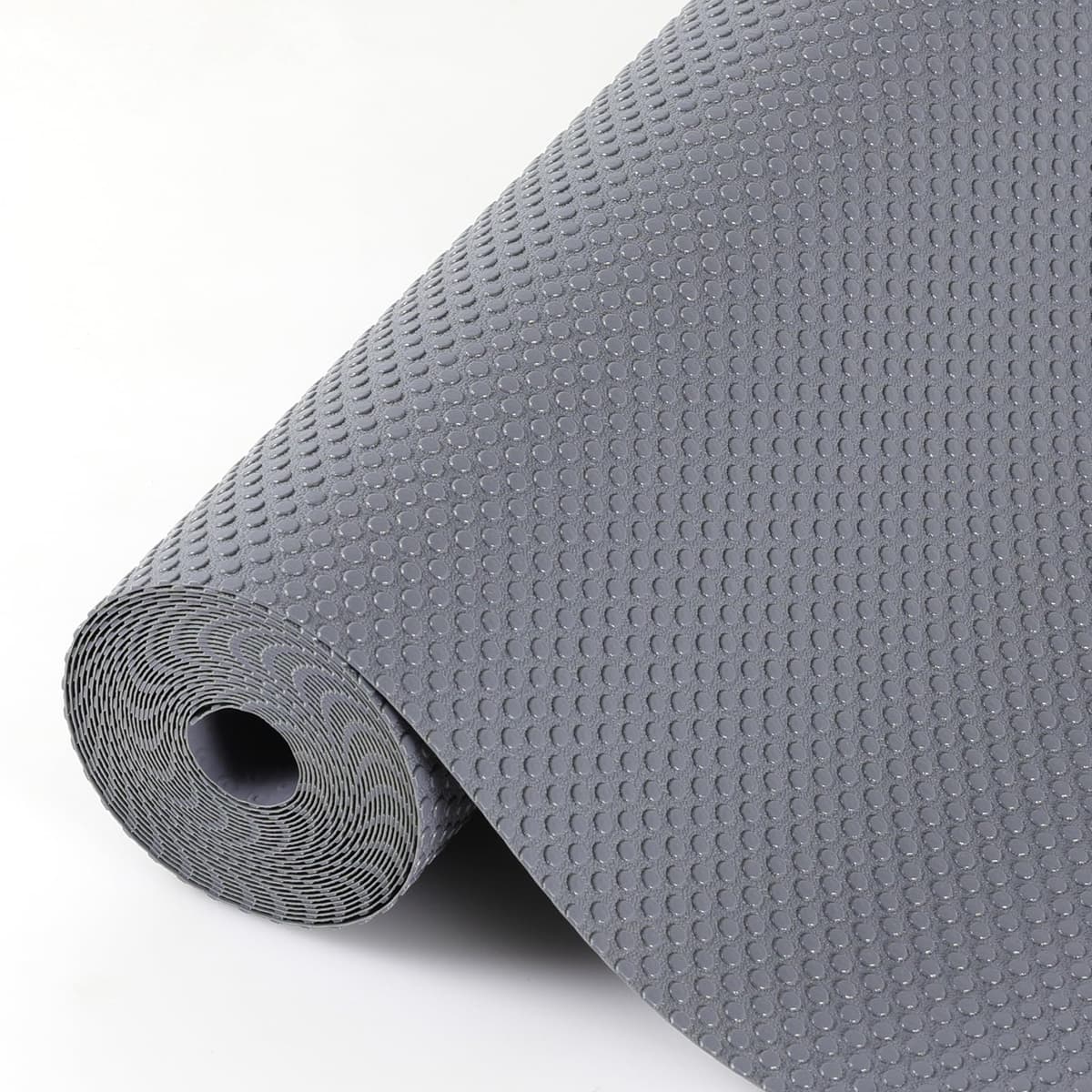 Hersvin 45cmx500cm Plastico Protector para Cocina Cajones, Alfombras Non Adhesivo para Nevera Mueble Fregadero Estante Organizador Cubiertos EVA Cubre Encimera(Gris Oscuro/Punto)