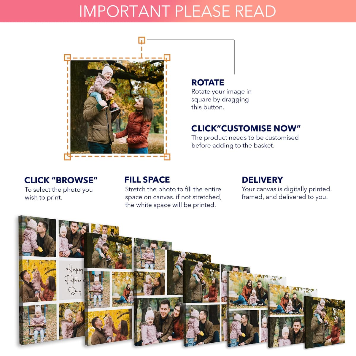 Print Maniacs Personalised Birthday Gifts for Women, Personalised Canvas with Photo, Customised Photo Canvas's, Customise Canvas with Photos, Personalized Women Gifts for Birthday — view 7