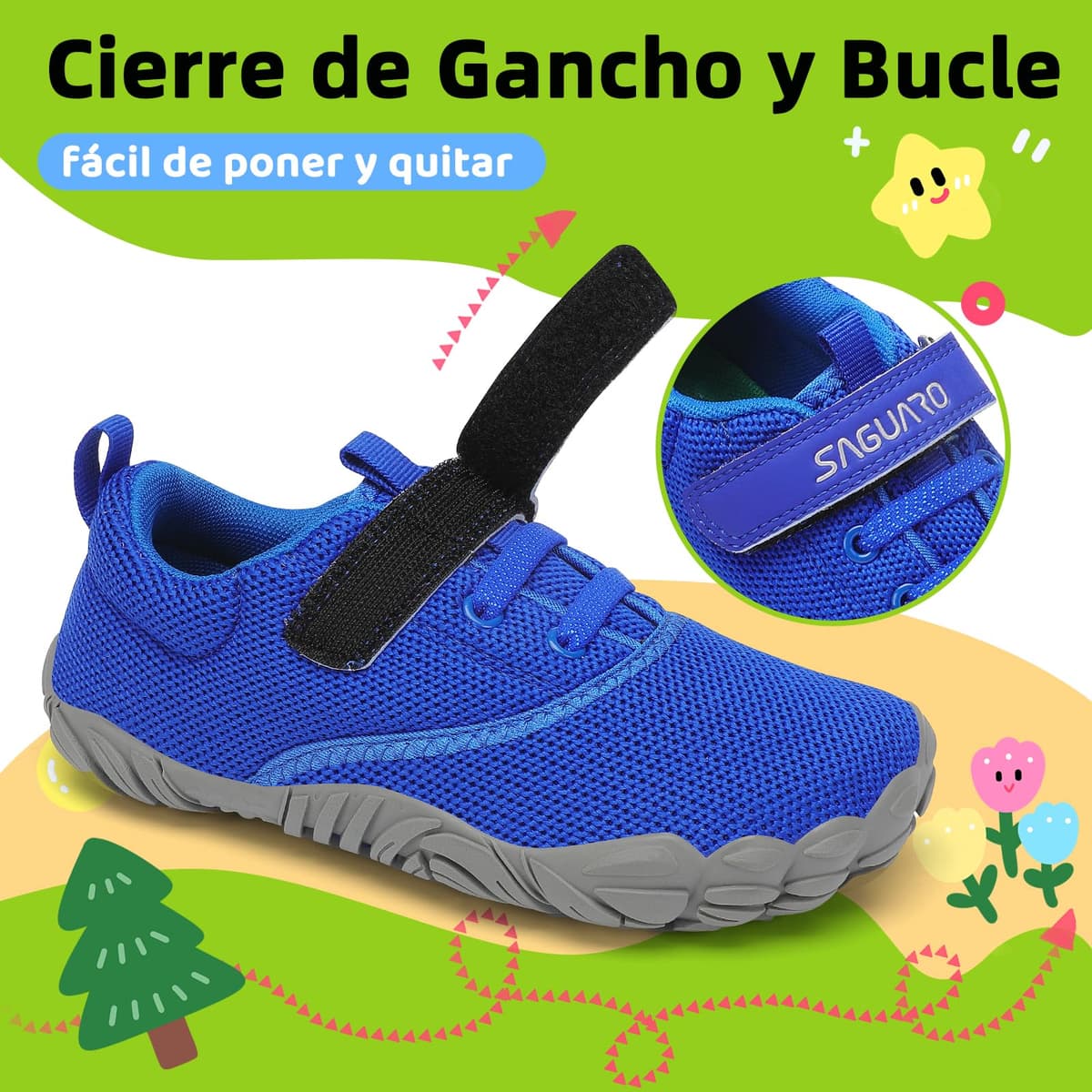 SAGUARO Zapatillas Barefoot Niños Antideslizantes y Ligeras Calzado Descalzos, Talla 24-36 — view 4