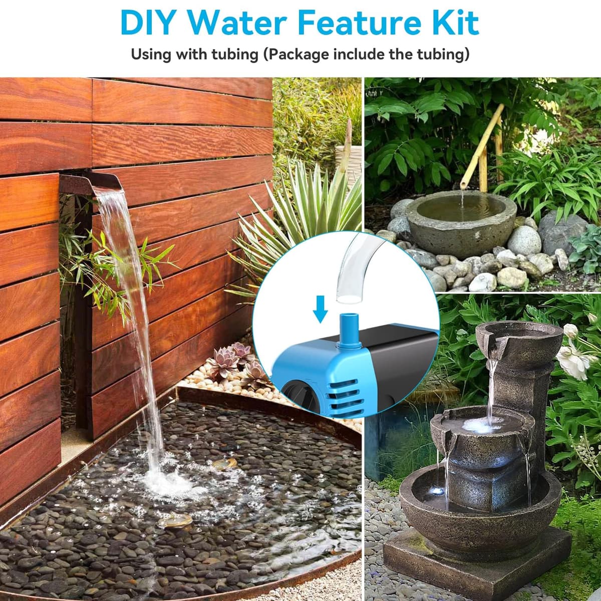 POPOSOAP Solar Pond Pump 12W, 600 L/H Submersible Solar Fountain Pump with Dry-Run Protection Adjustable Flow for Garden Pond Fish Tank Bird Bath — view 5