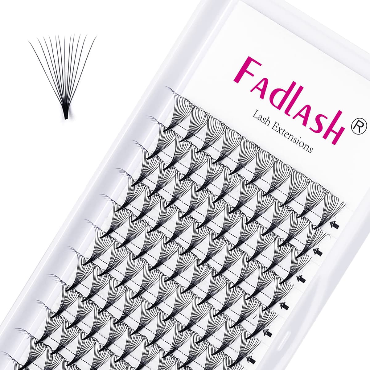 Russian Volume Lashes 16D 0.07 C Curl Mix Tray - Premade Fan Lashes (8-14mm) — view 10
