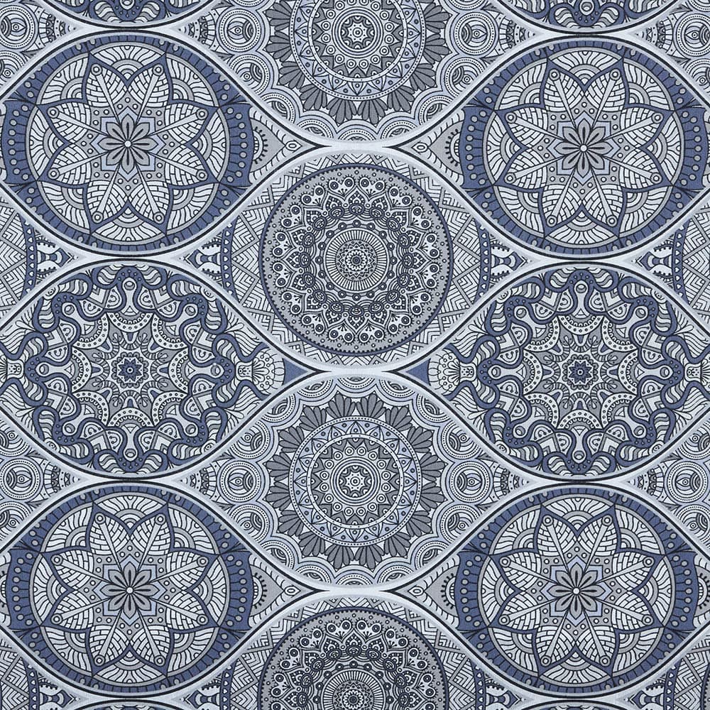 Kt KILOtela - Tela Loneta Estampada, Decoración, Tapizar, Cojines, Cortinas, Bolsos, Manteles, Costura Creativa, 100 cm Largo x 280 cm Ancho, Flores Sevilla, Rosa, Azul ─ 1 Metro — view 57